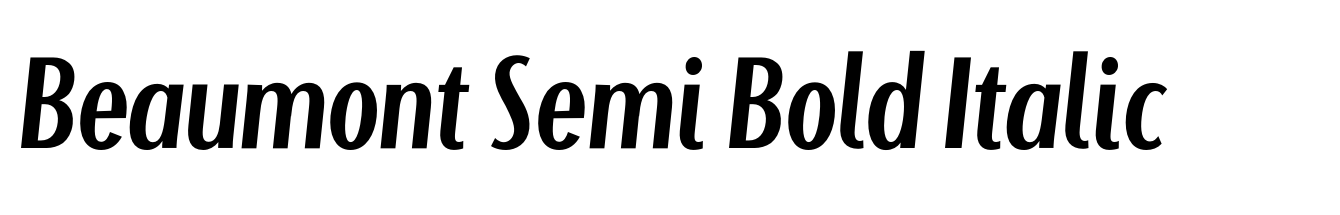 Beaumont Semi Bold Italic